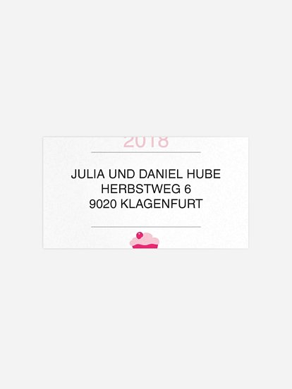 Empfängeraufkleber Geburtstag Hauptgewinn