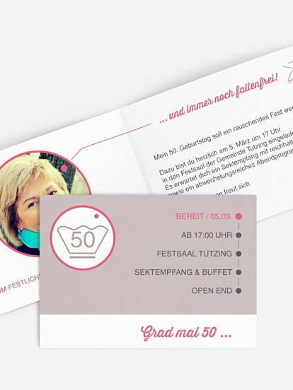 Einladung 50 Geburtstag Dinnerparty