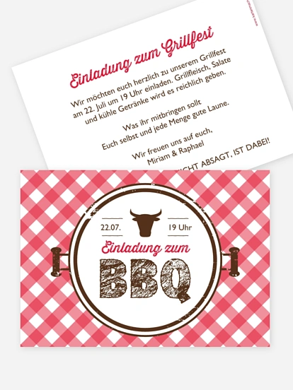 Partyeinladung Grillfest