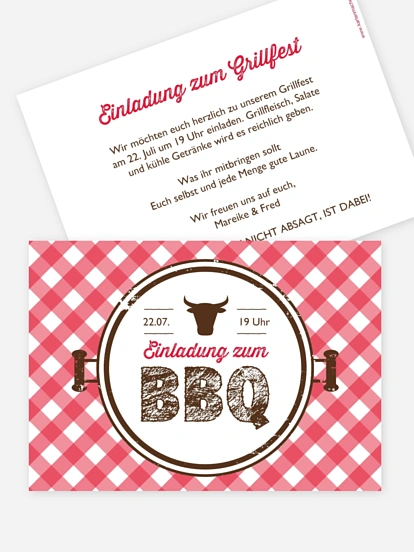 Partyeinladung Grillfest