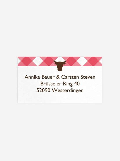 Empfängeraufkleber Party Grillfest