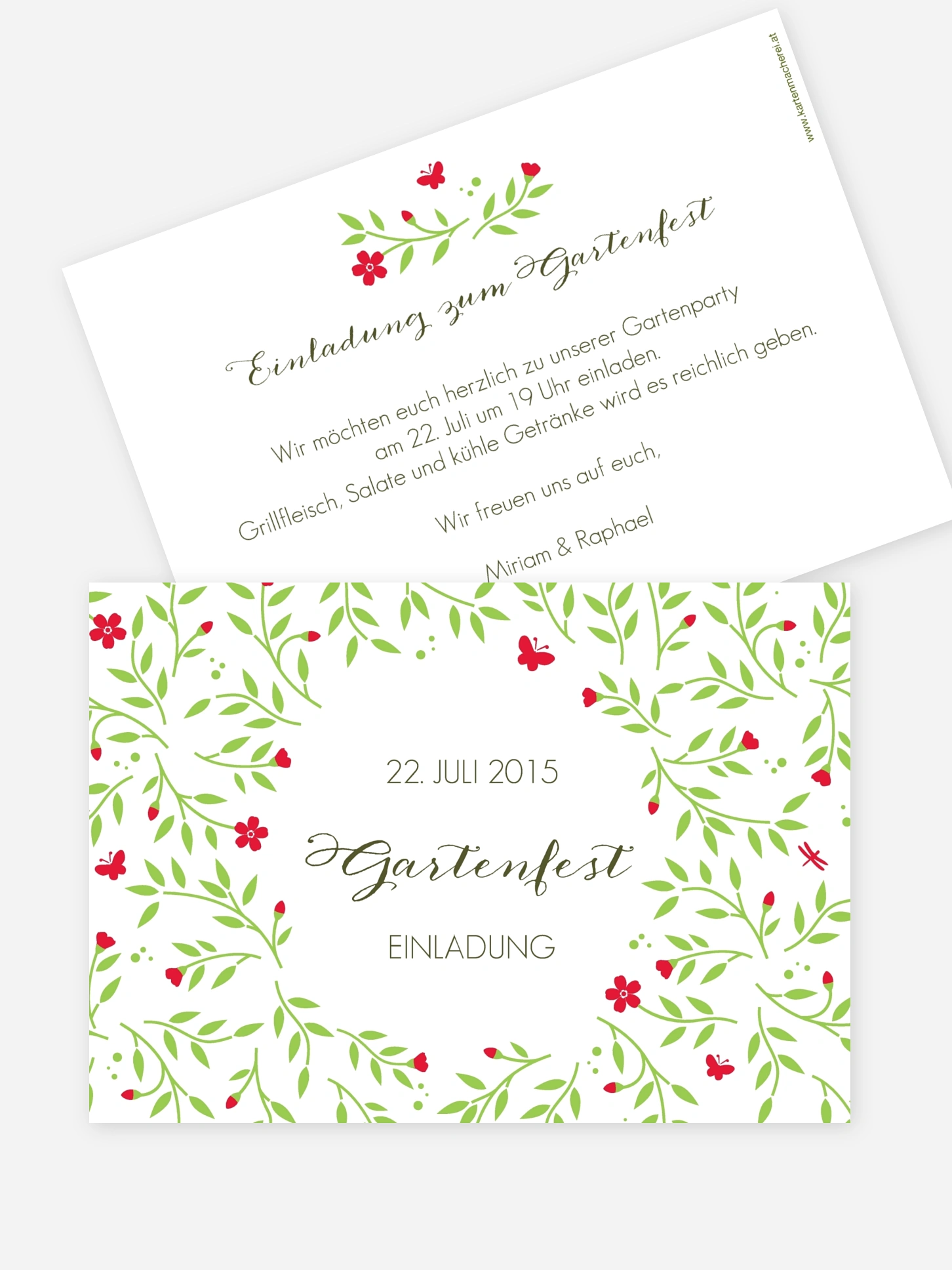 Partyeinladung Gartenfest