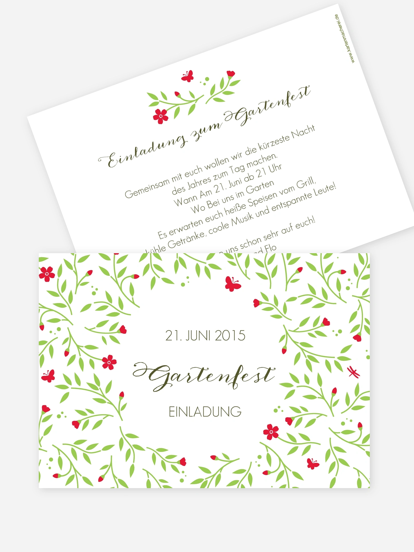 Partyeinladung Gartenfest