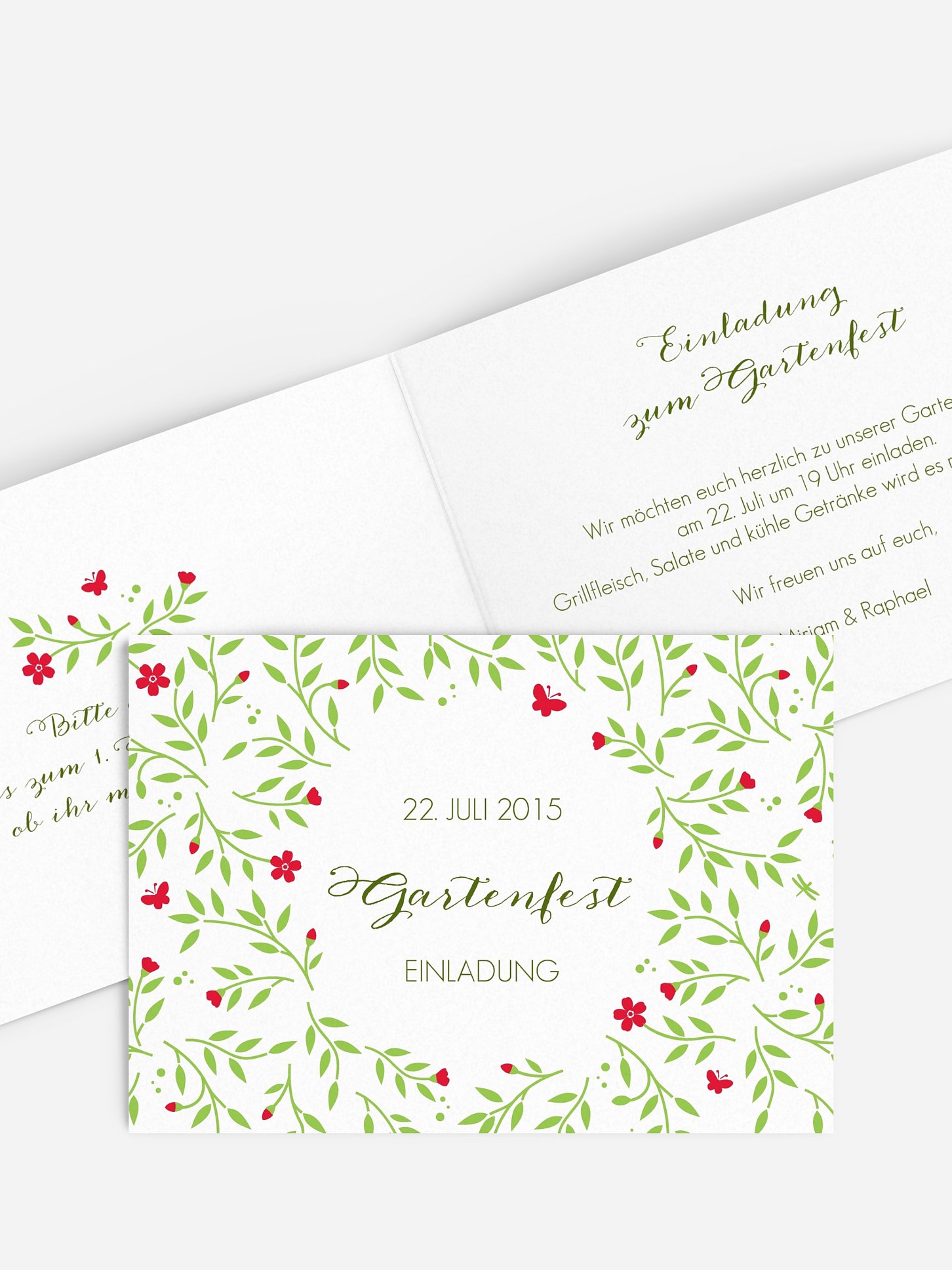 Partyeinladung Gartenfest