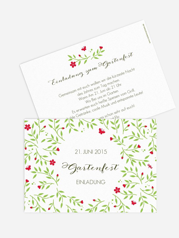 Partyeinladung Gartenfest