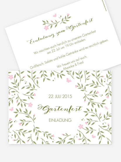 Partyeinladung Gartenfest