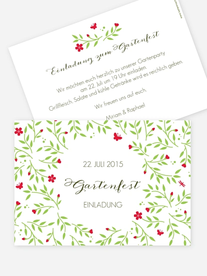 Partyeinladung Gartenfest