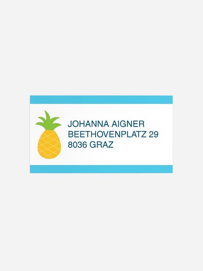 Empfängeraufkleber Party Happy Fruits