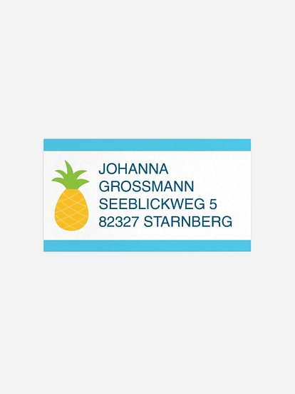 Empfängeraufkleber Party Happy Fruits