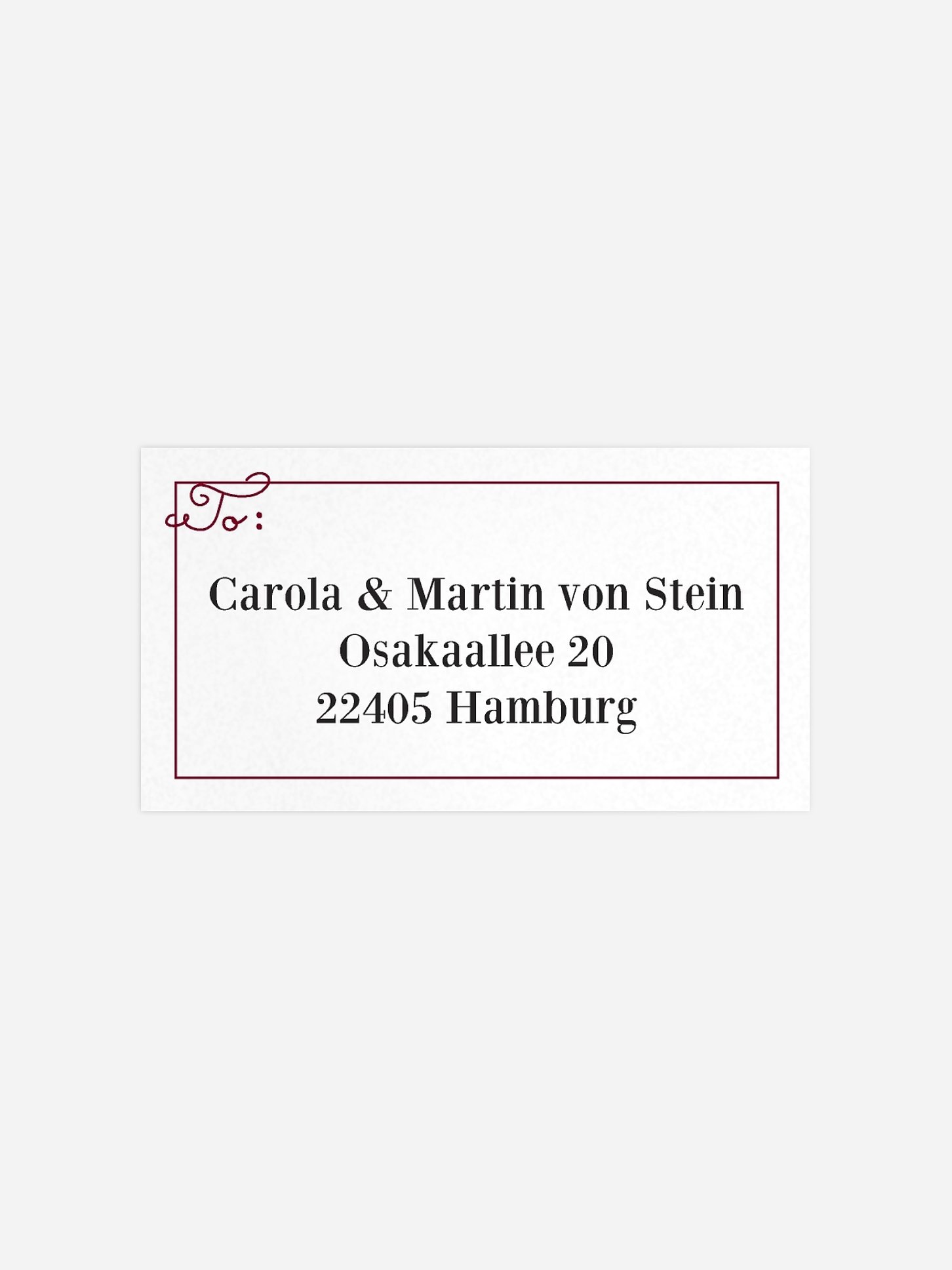 Empfängeraufkleber Hochzeit Wir