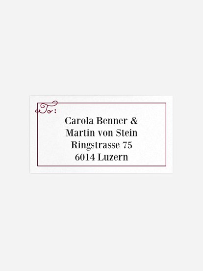 Empfängeraufkleber Hochzeit Wir