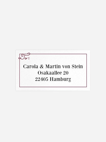 Empfängeraufkleber Hochzeit Wir