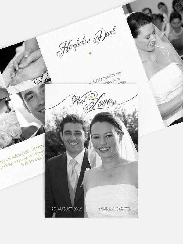Dankeskarte Hochzeit With Love