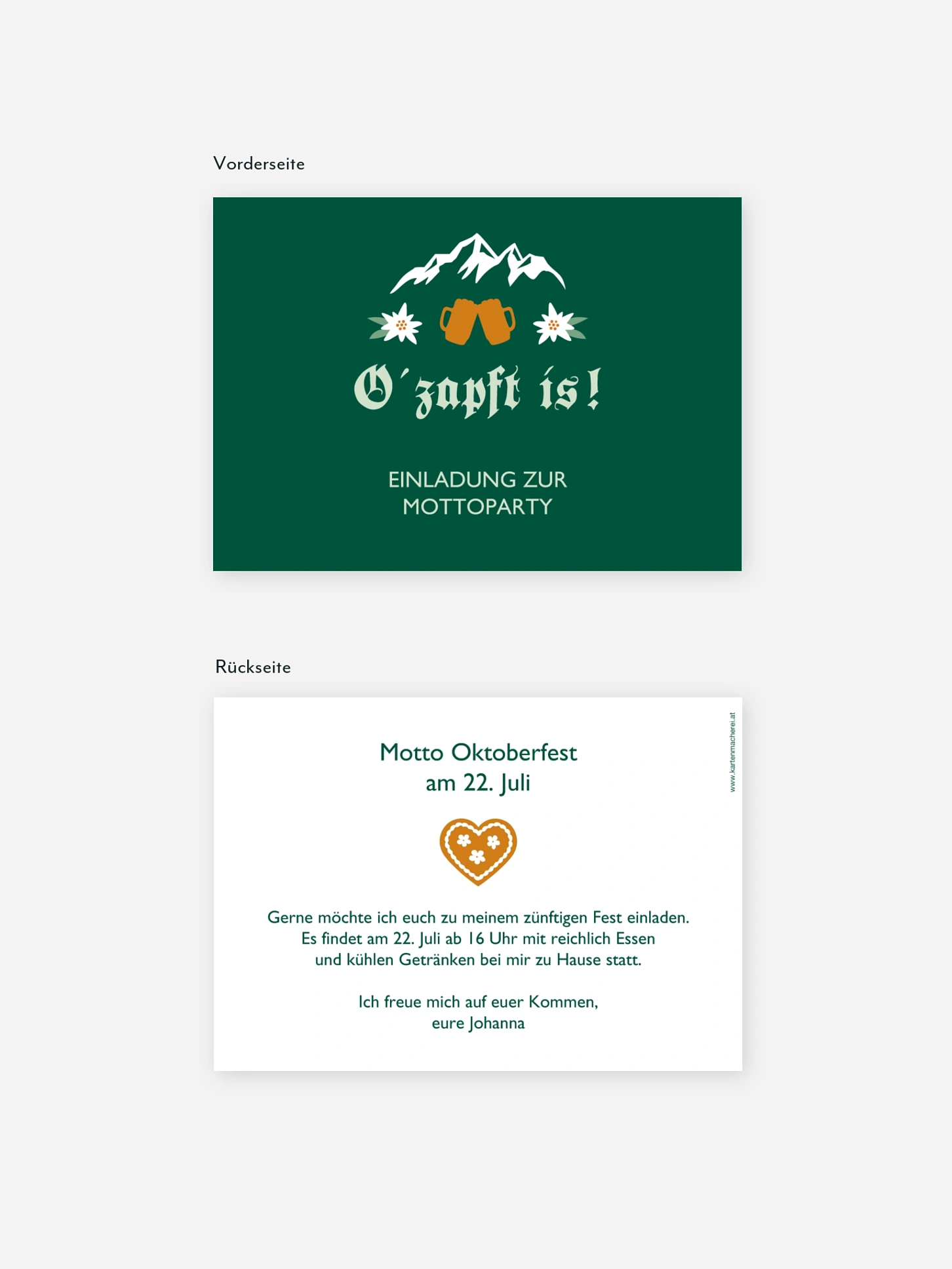 Partyeinladung Alpenflair