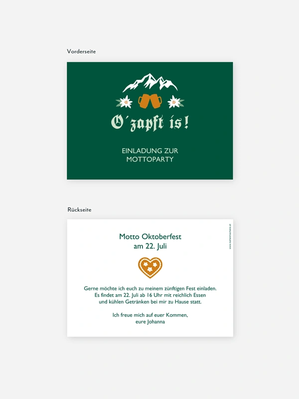 Partyeinladung Alpenflair