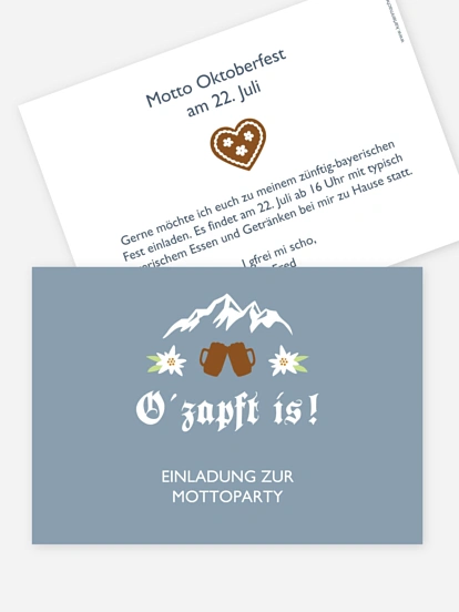Partyeinladung Alpenflair
