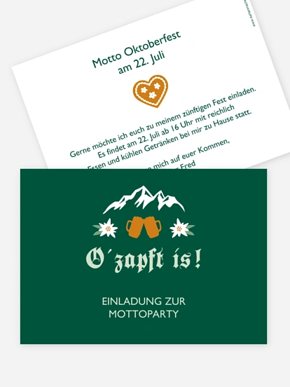 Partyeinladung Alpenflair