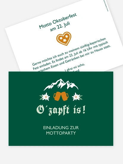 Partyeinladung Alpenflair