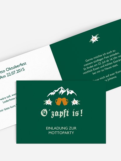 Partyeinladung Alpenflair