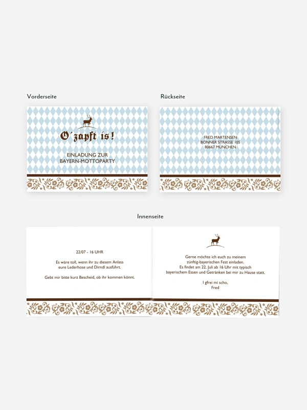 Partyeinladung Oktoberfest