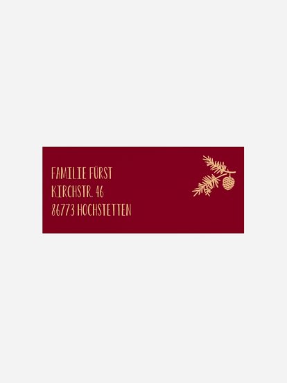 Absenderaufkleber Weihnachten Zünftige Weihnacht