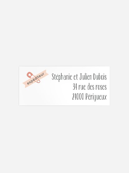 Étiquette expéditeur naissance Bébé est là