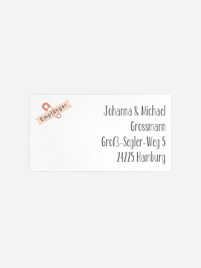 Empfängeraufkleber Geburt Willkommen Baby