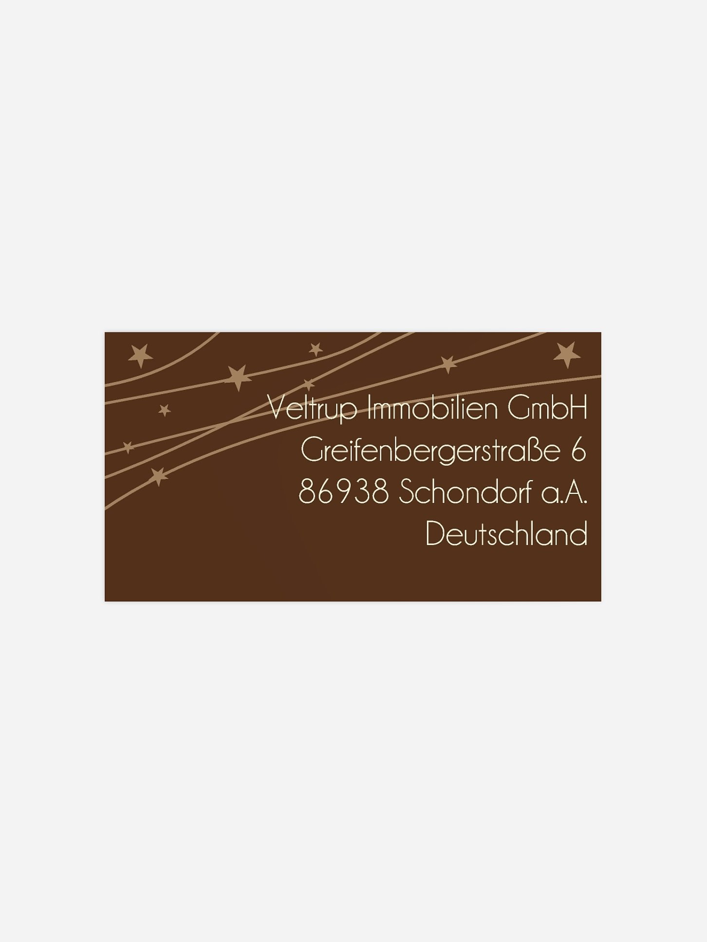 Empfängeraufkleber geschäftl. Weihnachten Sternenband Premium