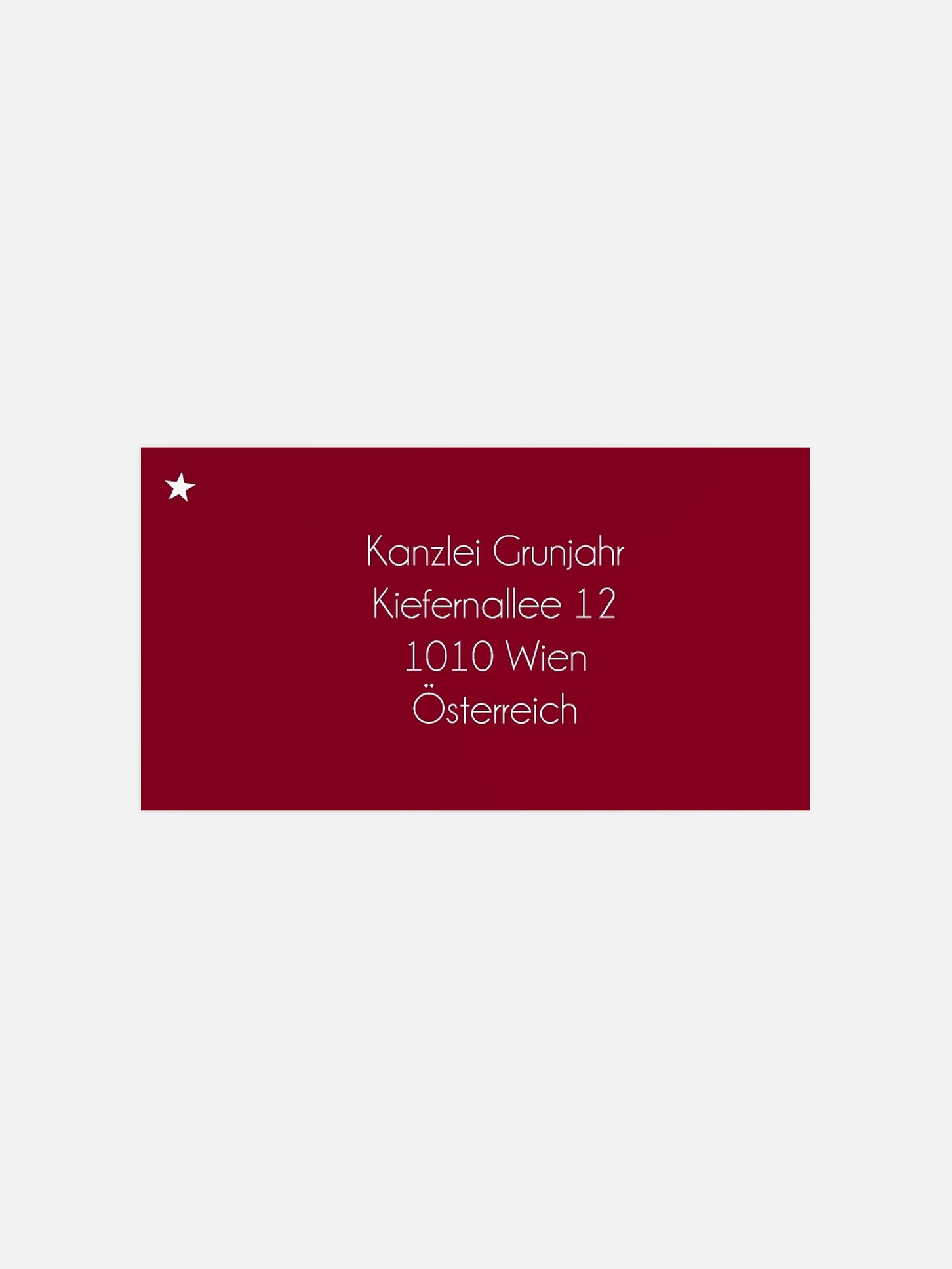Empfängeraufkleber geschäftl. Weihnachten Kristallstern Premium