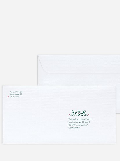 Bedruckte Umschläge geschäftl. Weihnachten Ornamental Premium