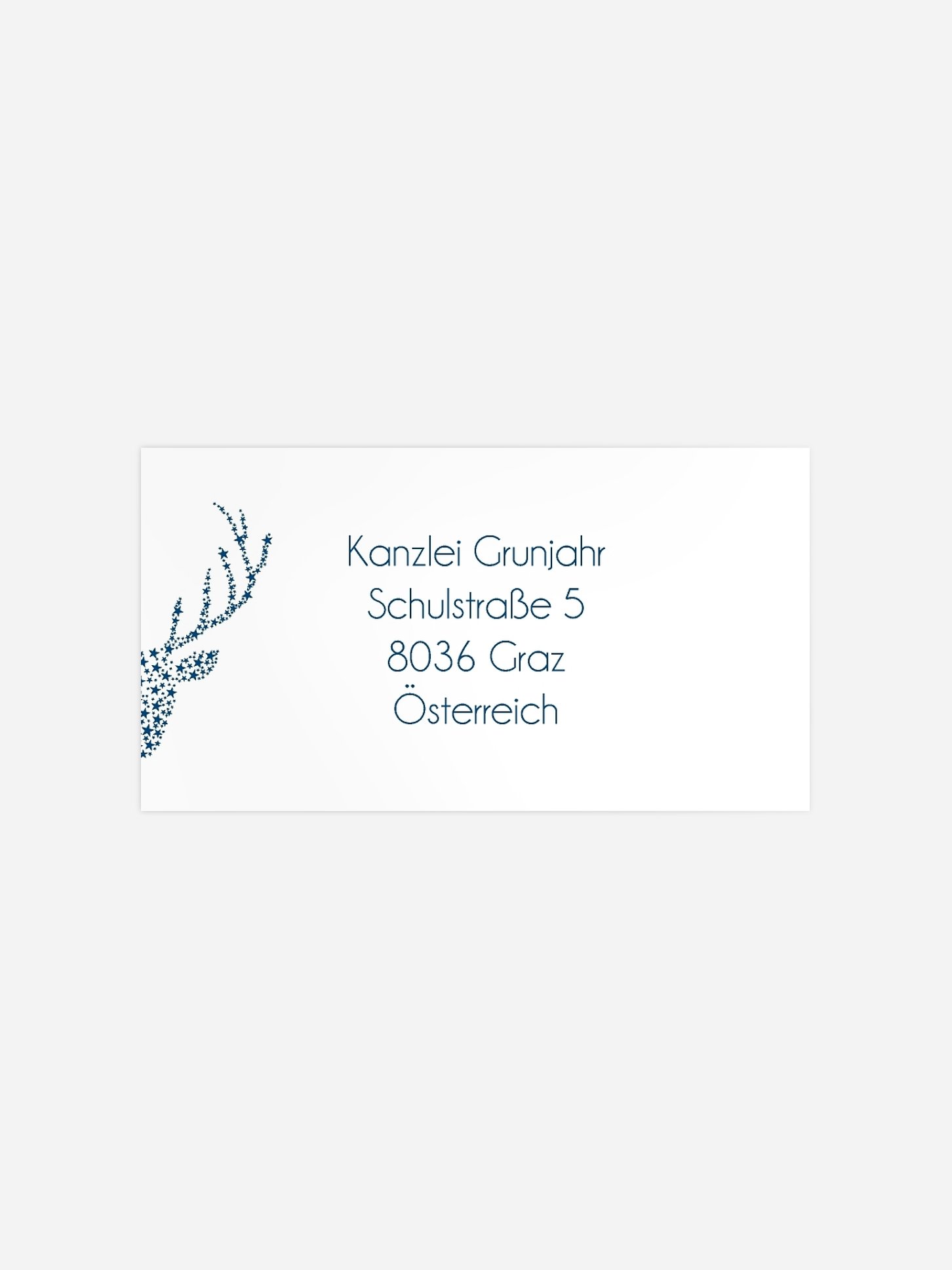 Empfängeraufkleber geschäftl. Weihnachten Kristallhirsch Premium