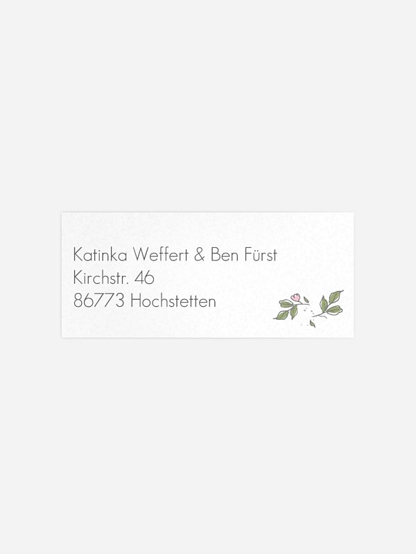 Absenderaufkleber Hochzeit Poesie