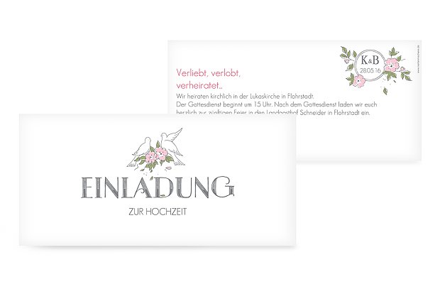 Hochzeitseinladung Poesie