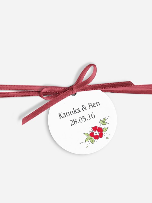 Anhänger mit Band zur Hochzeit Poesie