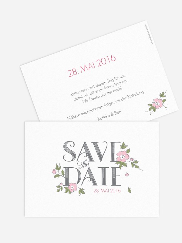 Save-the-Date Karte Poesie