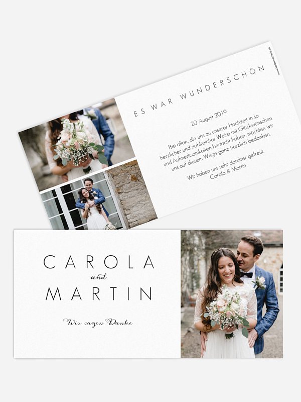 Dankeskarte Hochzeit Script