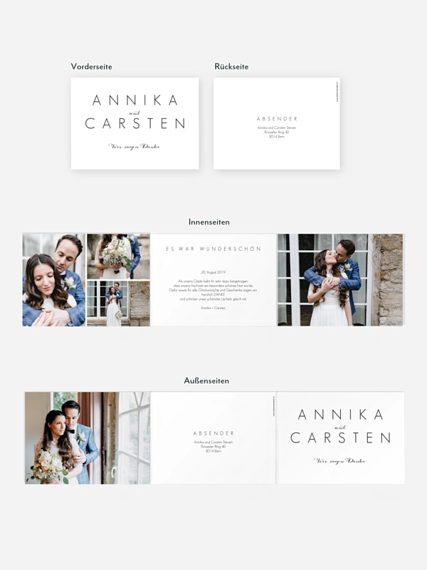 Dankeskarte Hochzeit Script