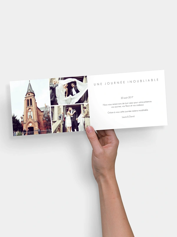 Carte de remerciements Raffiné
