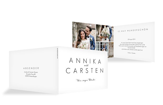 Dankeskarte Hochzeit Script