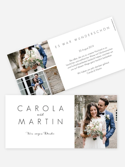 Dankeskarte Hochzeit Script