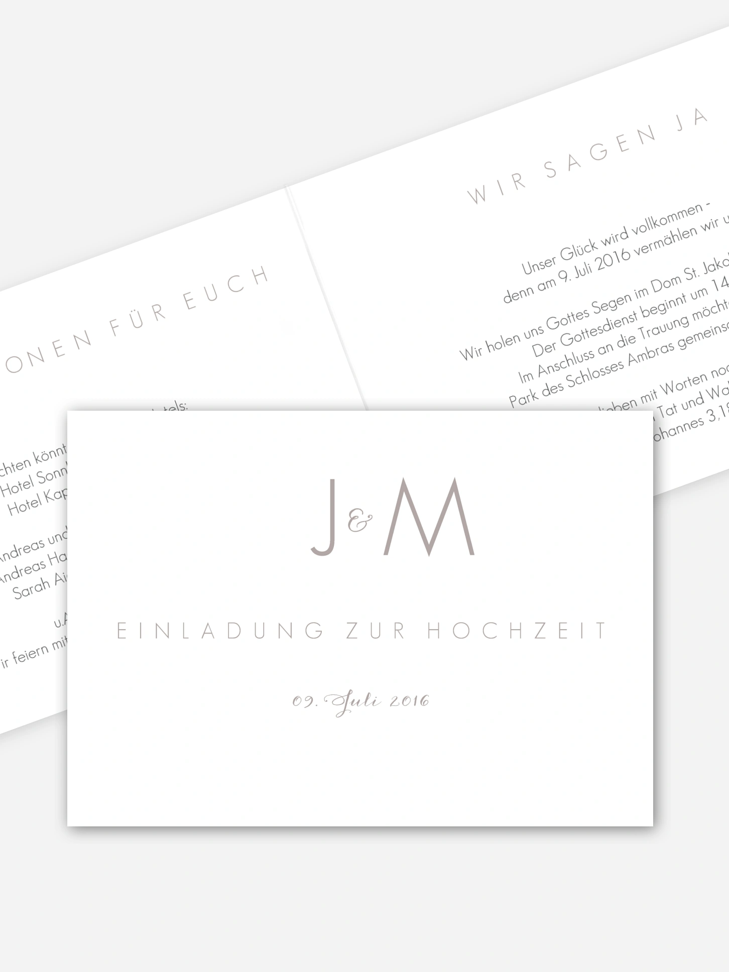Hochzeitseinladung Script