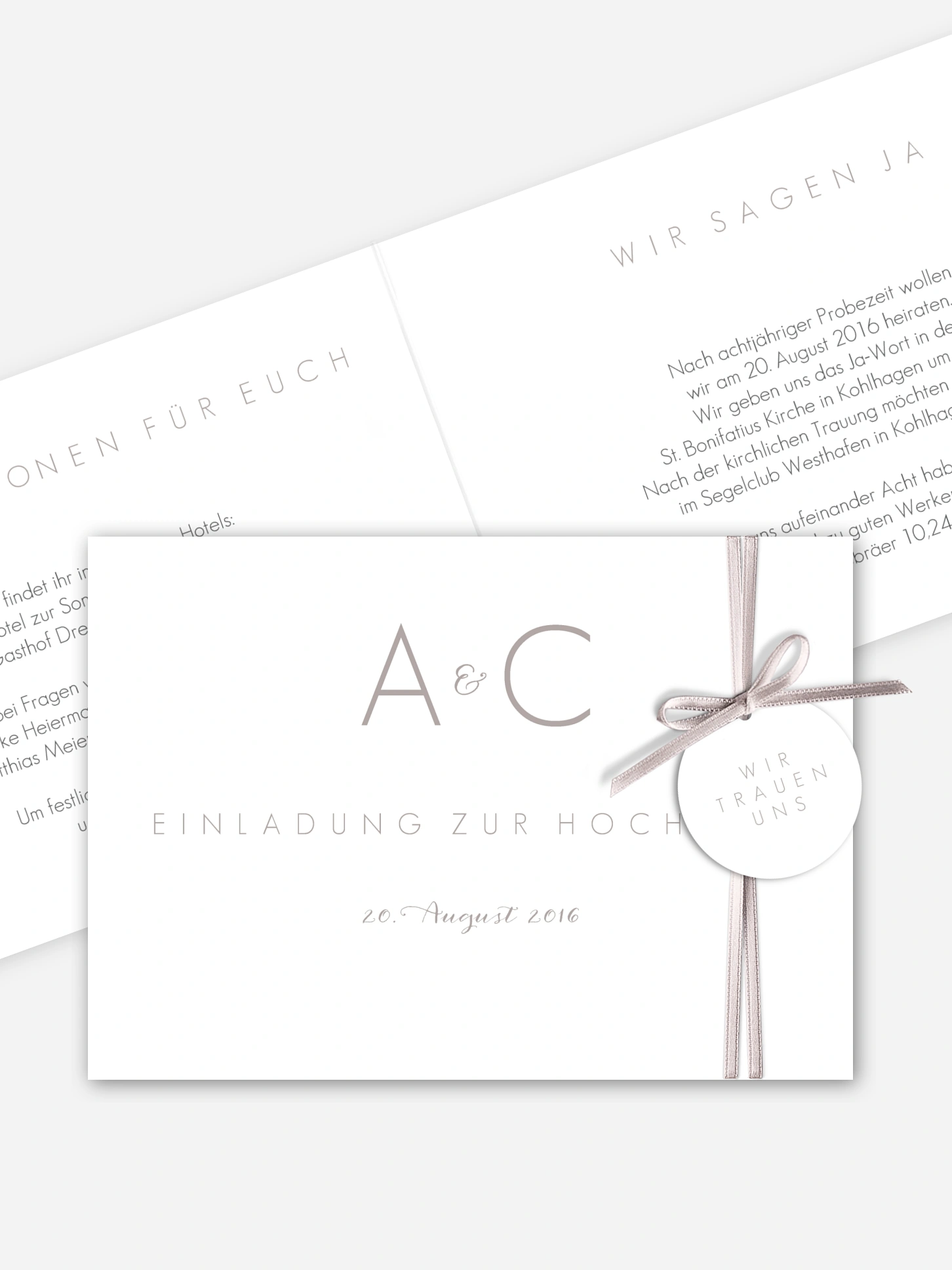 Hochzeitseinladung Script