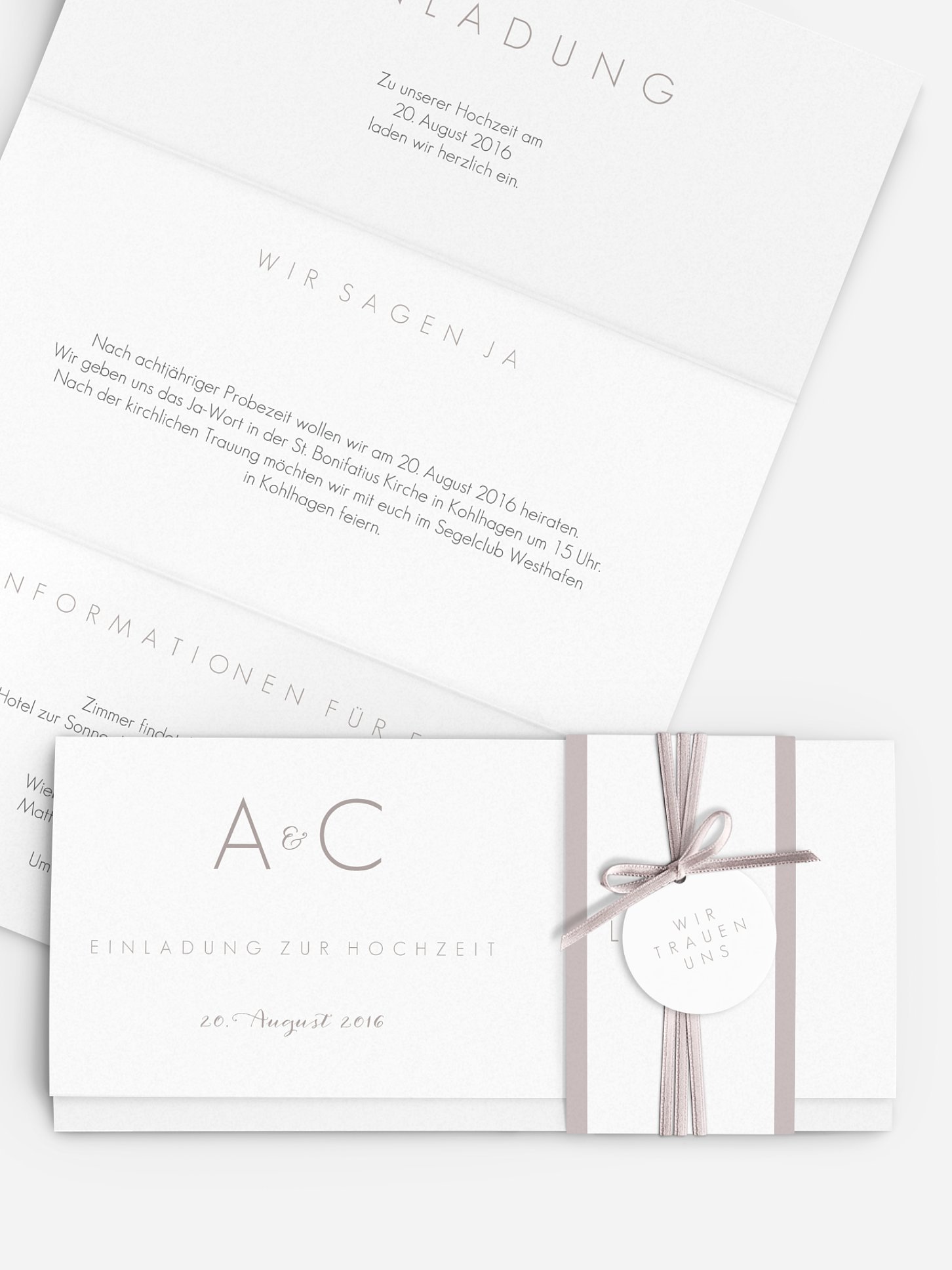 Hochzeitseinladung Script