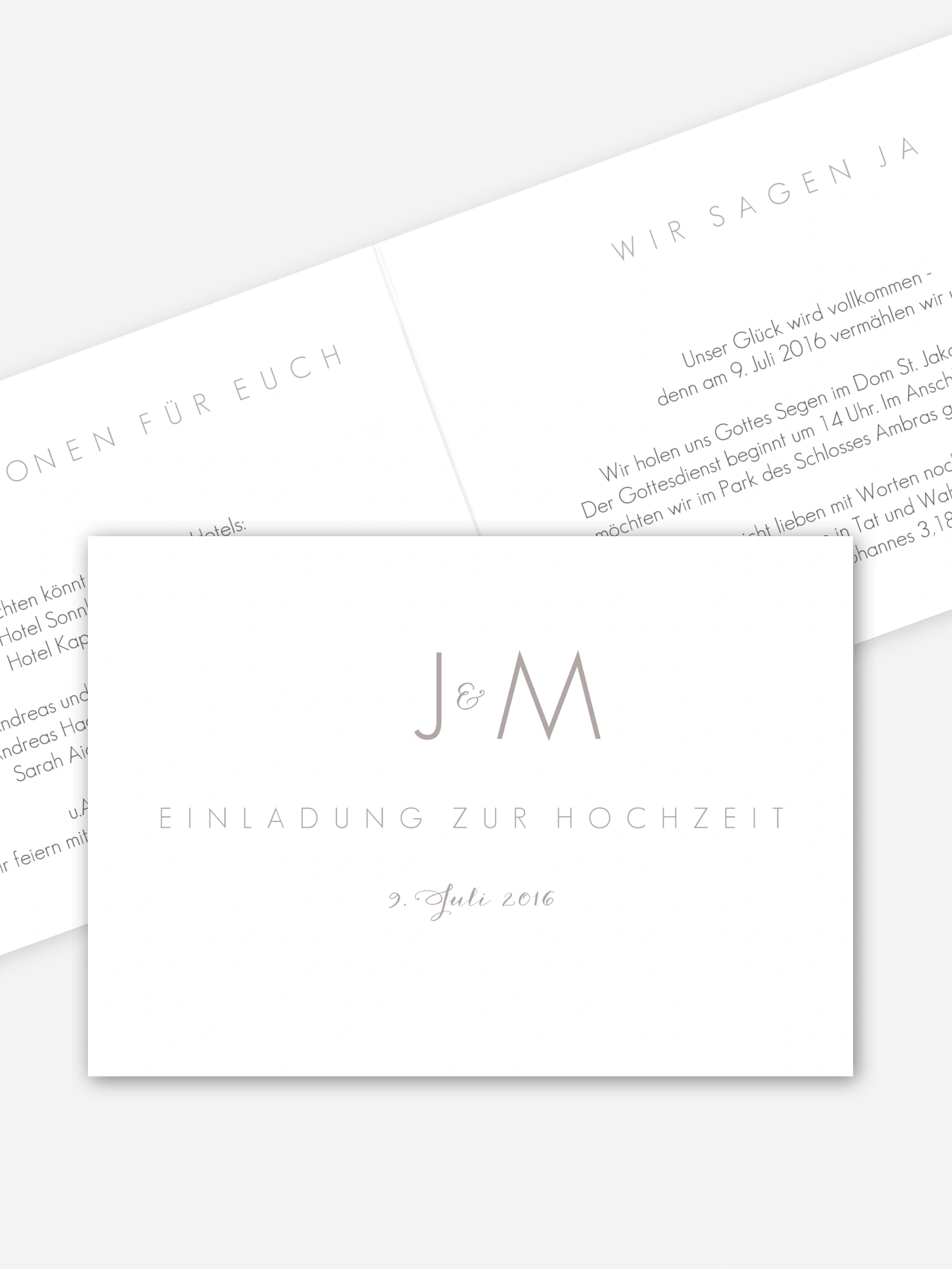 Hochzeitseinladung Script