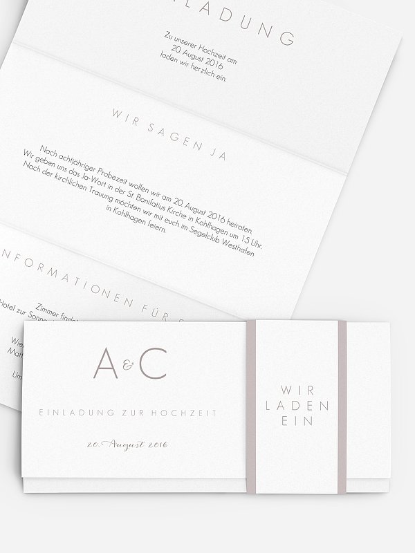 Hochzeitseinladung Script