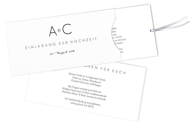 Hochzeitseinladung Script