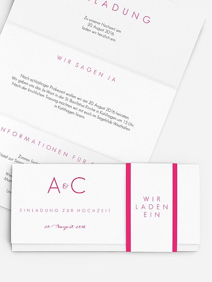 Hochzeitseinladung Script