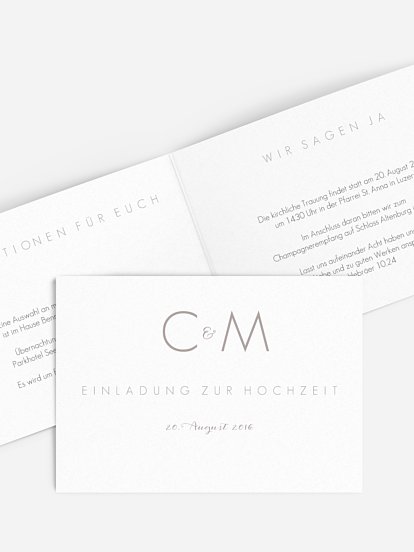 Hochzeitseinladung Script