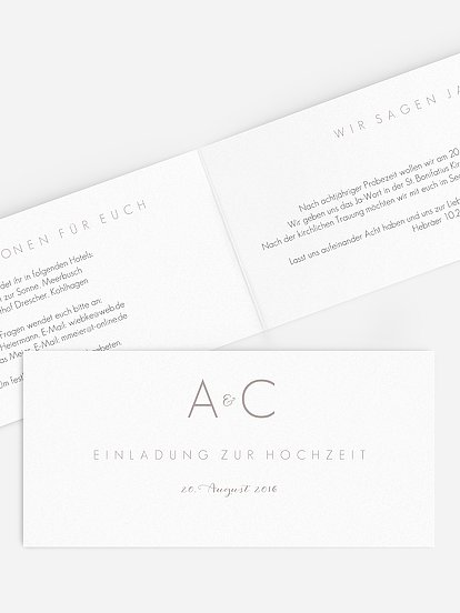 Hochzeitseinladung Script