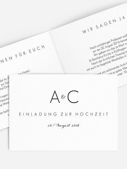 Hochzeitseinladung Script